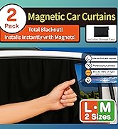 ResBamotix Magnetic Car Window Shades 2 Pack, 99% Blackout & UV Blocking, No Tool Magnetic Instal...