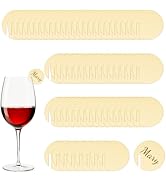 HOBBIESAY Acrylic Circle Drink Tags Wine Glass Disc Blank Party Drink Tag Circles Drinking Tags A...