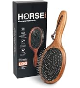 World Class Handmade Equine Mane and Tail Horse Brush. Professional Horse Grooming Comb. Easily D...