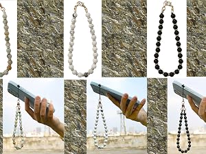 Marble Beaded Phone Wrist Strap