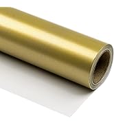 WRAPAHOLIC Wrapping Paper Roll - Mini Roll - 17 Inch X 33 Feet - Gold Pearlized Paper for Birthda...