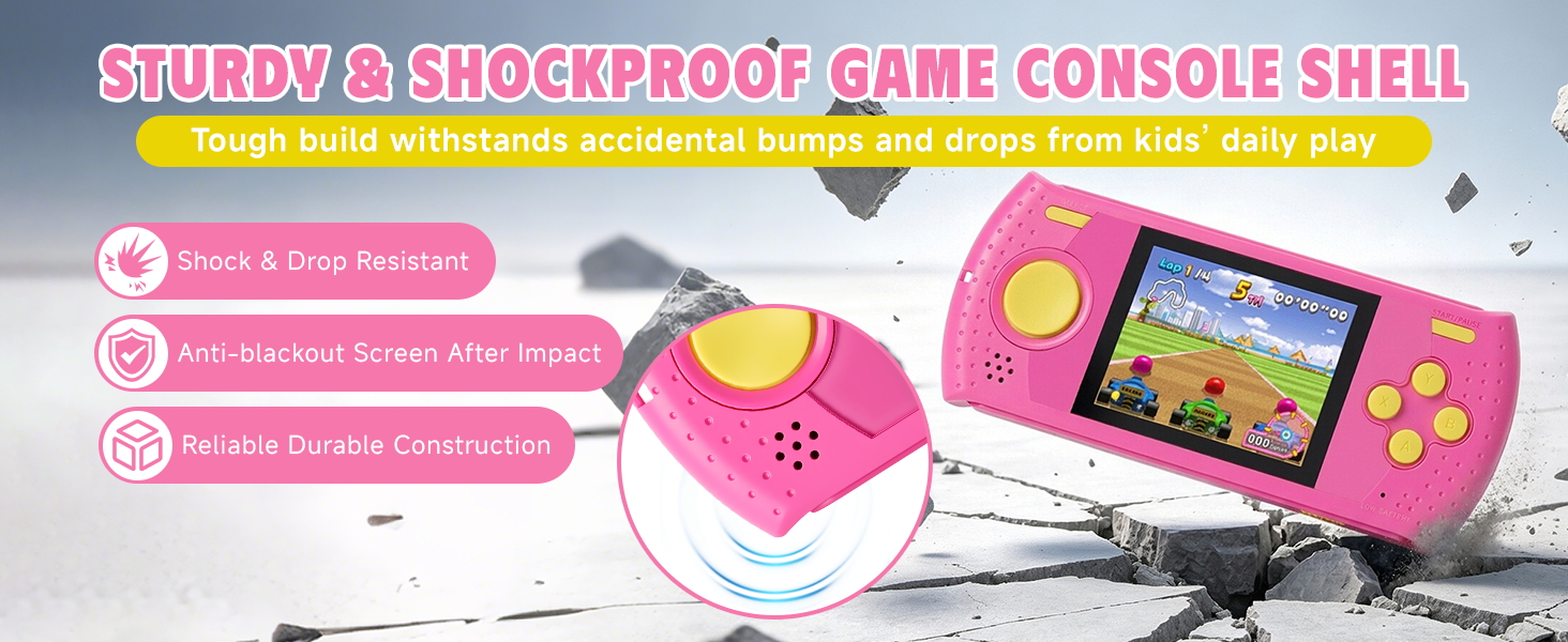 Sturdy and shock-resistant travel game