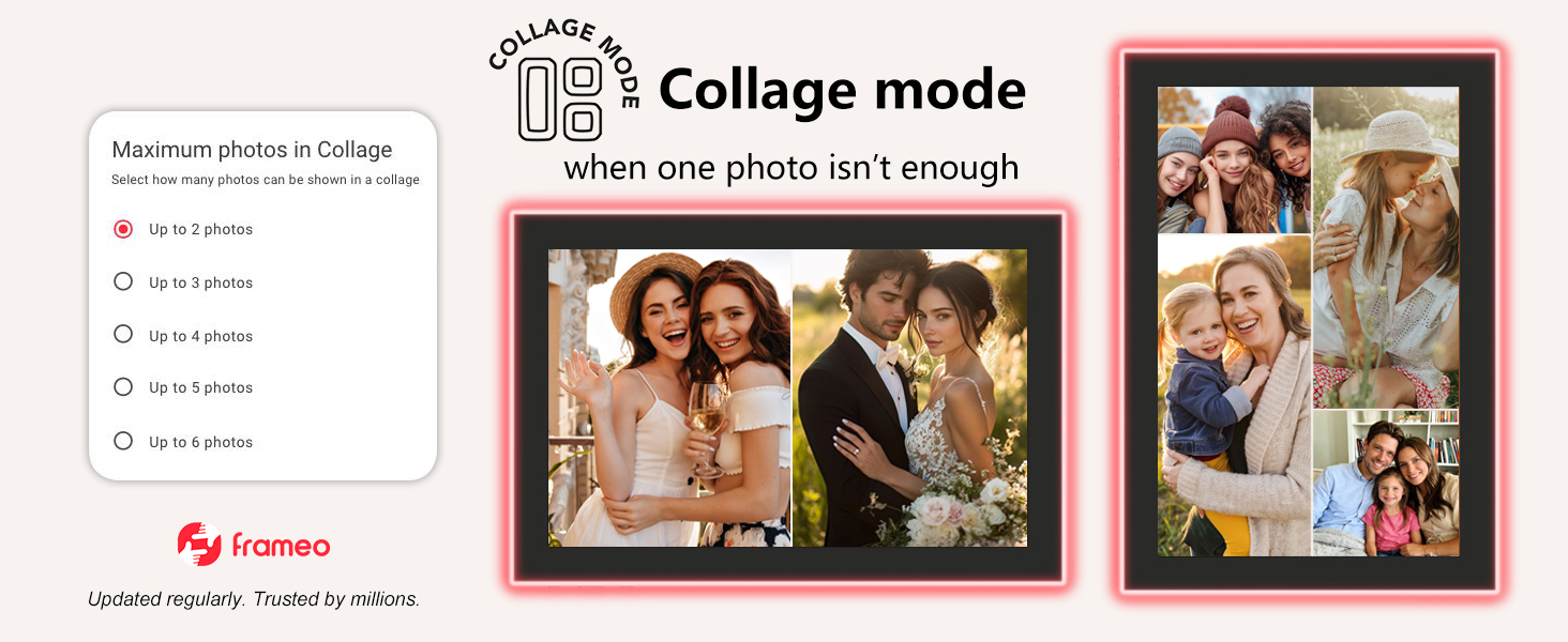 FRAMEO 10.1 Inch Smart WiFi Digital Photo Frame Digital Picture Frame Digital Calendar