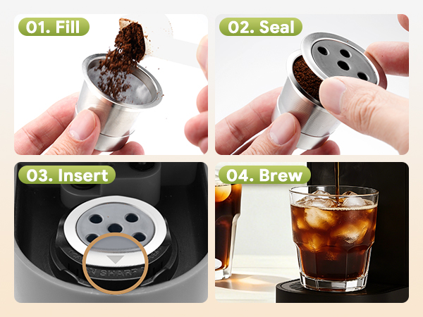 Compatible with k cup reusable coffee pods