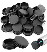 140Pcs Tubing Plug, 2Inch Round Plastic Plug Insert, Round End Caps for Tube Post, Chair Legs, Fi...