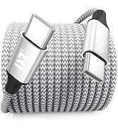 20 ft USB C Cable, 60W Fast Charging Type C Charger Cord Extra Long, Silver | 20 feet USBC Cable ...