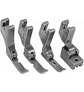 Fbshicung 4 PCS/Set Zipper Presser Foot #P363+S518N+P36N+P36LN for Singer Brother Juki DDL-555 In...