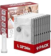 Rechargeable Wireless Pump Travel Storage Bags Set for Travel & Home, 9 Pack (9L) Portable Space ...