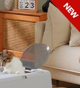 MUTTROS Extra Large Stainless Steel Litter Box with Lid & Odor Control, 3-in-1 Cat Litter Box wit...