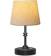 ONEWISH Small Cordless Lamp, Battery Operated Table lamp Dimmable, 4000mAh Rechargeable, Touch Be...