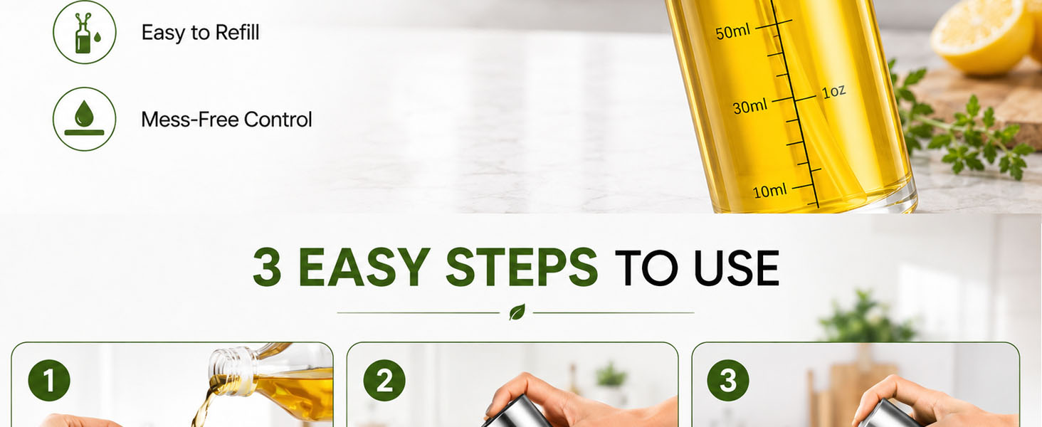NIKKIER Oil Sprayer for Cooking