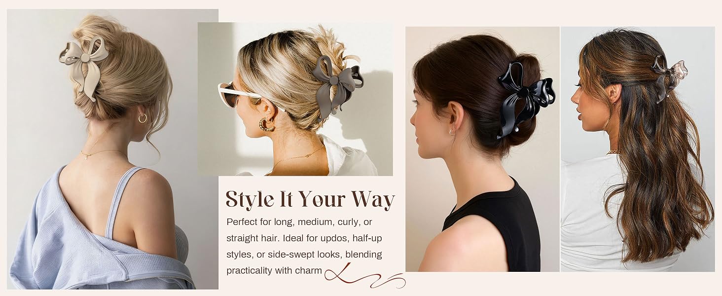 Cute Bow Claw Clips