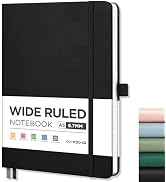 AHGXG Lined Journal Notebook - Wide Ruled Notebook Journal for Women Men, 192 Numbered Pages, 100...