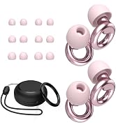 JUSTRVN Ear Plugs for Sleeping,2 Pairs of Stylish Reusable Noise Reduction Earplugs with 8 Pairs ...