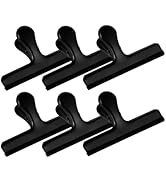 HOUSE AGAIN 6 Pack Stainless Steel Large Chip Bag Clips Covered with Silicone - NO More Sharp Edg...