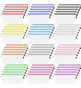 Smarpau 60 Pcs Pencil Pouch, 12 Colors 9.3" x 4.7" Small Mesh Zipper Pouches Clear Pencil Case, W...