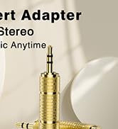 DigitConvert 1/4'' Male to 1/8'' Female Stereo Audio Adapter Converter,Upgrade 6.35mm Jack Stereo...
