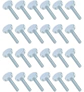 MECCANIXITY Flat Knurled Head Thumb Screws,Solid Iron Fully Threaded Thumbscrew Bolts Fasteners f...