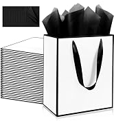 Addblu 28 Pack Bulk Luxury Gift Bags with Handles, Medium Size 9x7x3.15 Inches - Includes 28 Tiss...