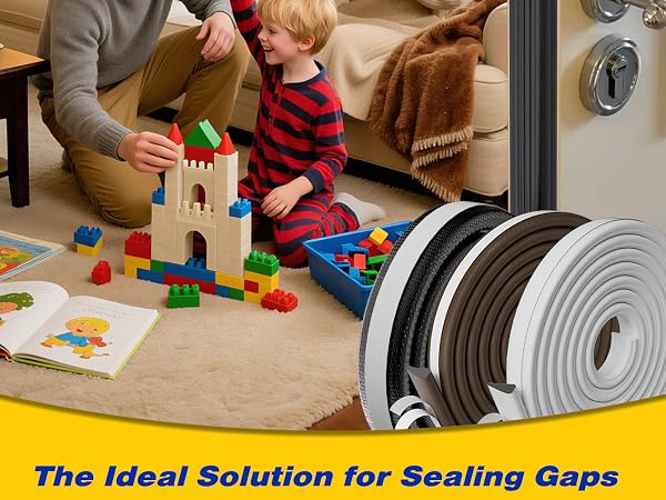 Gray foam wedge-shaped door seal