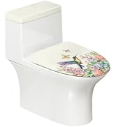 Pzuqiu Hummingbird Toilet Tank Lid Cover Set for Bathroom Decorations Stylish Toilet Lid Cover Se...