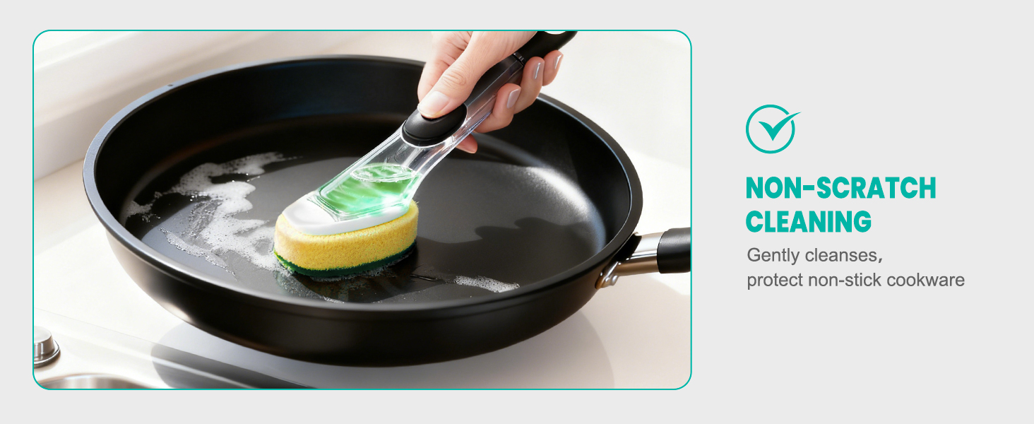 non scratch dish wand with handle cleaning soap control dishwand refills 3