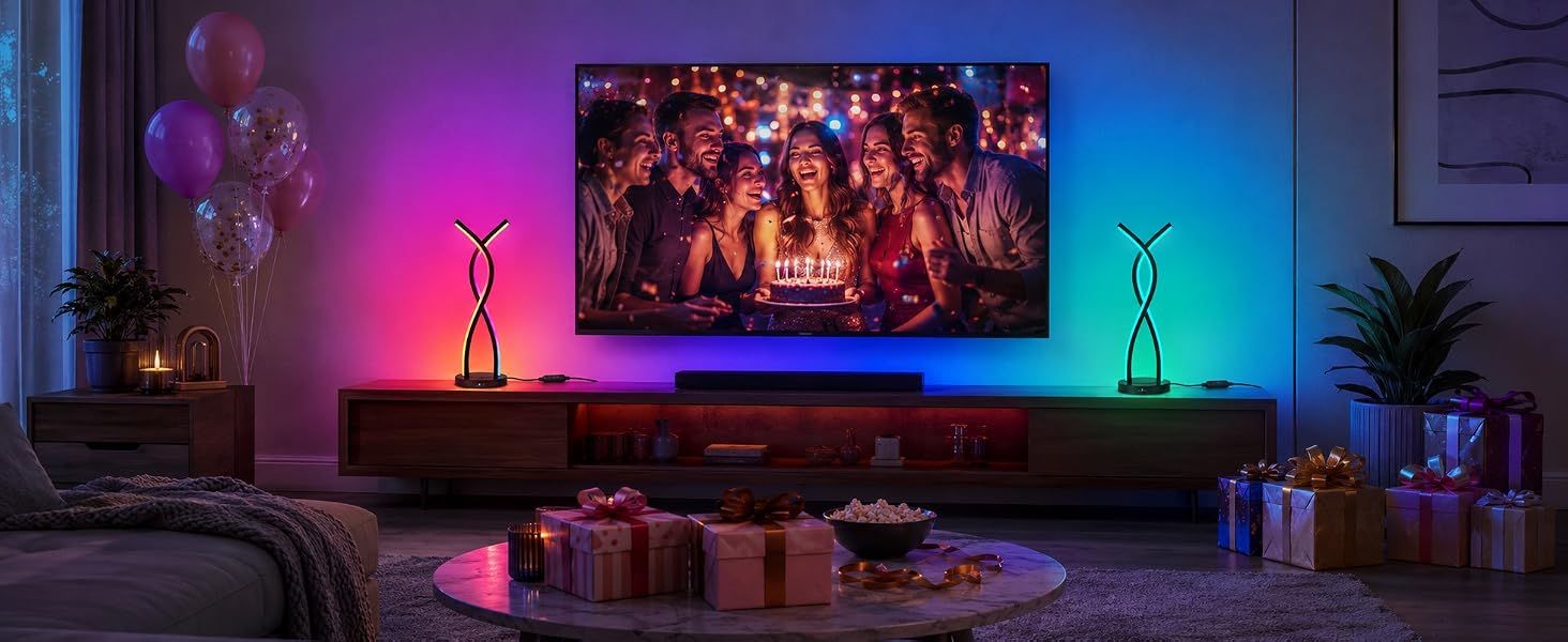 smart ambient lighting for living room, party and home decorative scene
