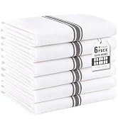 Homaxy Kitchen Towels 6 Pack, 15 x 25 Inch, 100% Ring Spun Cotton Highly Absorbent Dish Towels fo...