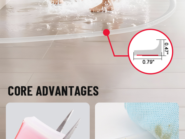 shower water barrier
