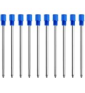 Blue Ink Refills (10 Pcs), Replaceable Pen Refills, 2.75 inch (70 mm) Ballpoint Pens Refills, 1.0...