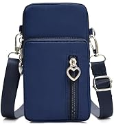 JANKS Crossbody Wallet Phone Bag for Women, Nylon Small Crossbody Shoulder Bag Arm Bag