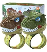 Vvinca Dinosaur Walkie Talkies for Kids 2 Pack - Toys for Boys Girls Age 3-5 5-7 8-12 T-Rex Adjus...