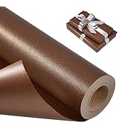 Juertime Chocolate Brown Matte Wrapping Paper - Reversible Pearly-Lustre Gift Wrap Paper Perfect ...