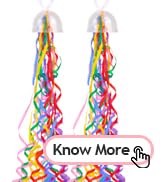 Battife 9Pack Streamers Poppers - Colorful Hand Throw Streamers Poppers, No Mess Paper Crackers f...