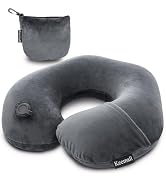 Keemall Inflatable Travel Neck Pillow, Super Soft Plane Neck Support Pillow for Travel Ariplane S...