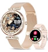 Smart Watches for Women(Make/Answer Call) with Diamond:1.1" AMOLED Small Screen Fitness Tracker f...