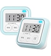 Timer, Kitchen Timers for Cooking Classroom Timer for Kids Teachers Digital Magnetic Timers 2 Pac...