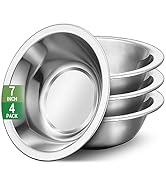 Offiper SUS304 7 Inch Small Mixing Bowls 4 Pack