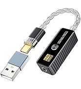 Daakro Headphone Amplifier - USB C to 3.5mm HiFi Audio Adapter 32bit/768KHz,Plug and Play Hi-res ...