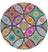 BOSOBO Mouse Pad, Round Mandala Mouse Mat, Cute Mouse Pad with Design, Non-Slip Rubber Base Mouse...