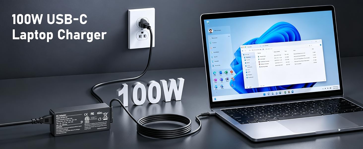 100w usb c laptop charger