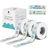 Phomemo D30 Label Tapes for School Classroom Item Name Tag Stickers, Black on Mermaid Color Stick...