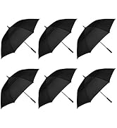 MRTLLOA 6 Pack Golf Umbrella 68/62 Inch Large Oversize Double Canopy Vented Automatic Open Stick ...