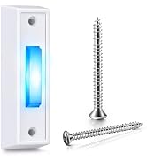 Saillong LED Lighted Doorbell Button Wired, Door Bell Ringer Push Buttons Replacement Garage Door...