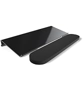 KOTEMON Acrylic Tilted Computer Keyboard Stand for Ergonomic Typing, Keyboard Tray Holder with Si...