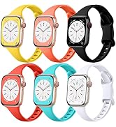Lerobo 6 Pack Slim Bands Compatible with Apple Watch Band 40mm 38mm 44mm 42mm 41mm 45mm for Women...