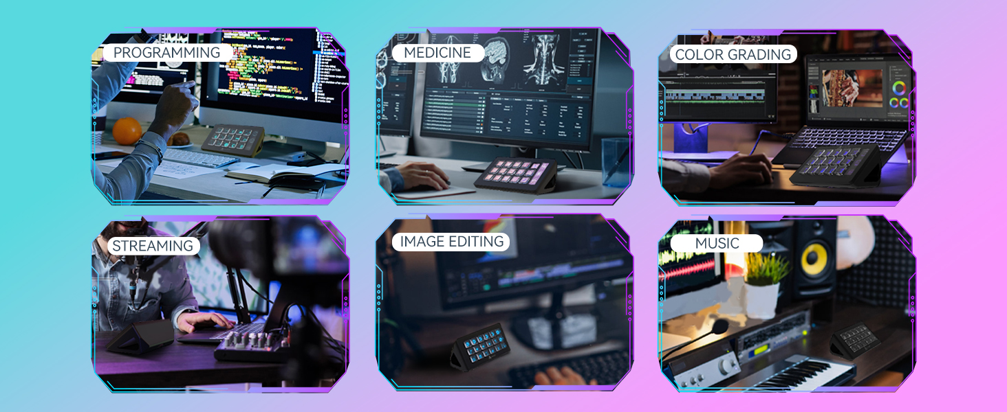 Trigger Actions in Software OBS, Twitch, Content Creators, Streaming, Gaming Works with Mac/Win/PC
