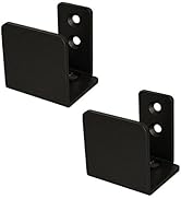 JUBEST Matte Black Floor Guide Wall Mount Sliding Barn Door Hardware Up to 1-3/4