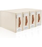 Bed Sheet Organizer 4 Pack - No Insects Entry Sheet Organizers and Storage with Zipper, Label, Ha...