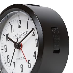 Lacrosse, la crosse, 617-710B, analog alarm, atomic analog, alarm clock, self set, DST